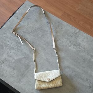 Michael Kors Cream Chain Strap Wallet